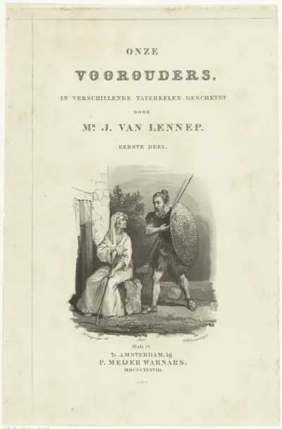 Titelpagina voor: J. van Lennep, Onze voorouders in verschillende tafereelen geschetst