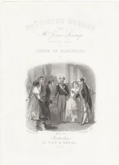 Titelpagina voor: J. van Lennep, Poëtische werken, achtste deel, 1861