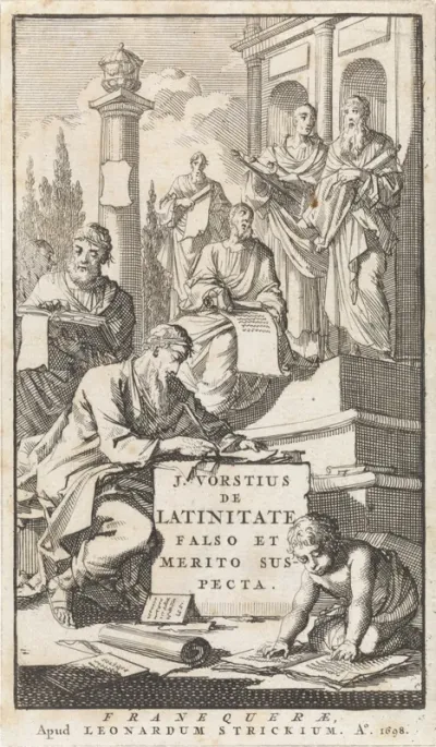 Titelpagina voor: J. Vorstius, De latinitate merito suspecta, 1698