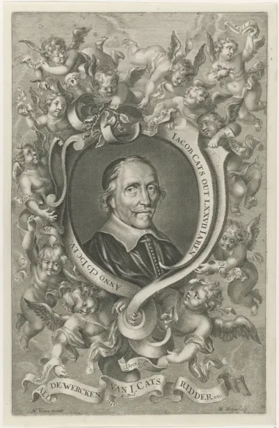 Titelpagina voor: Jacob Cats, Alle de wercken, deel 2, 1655