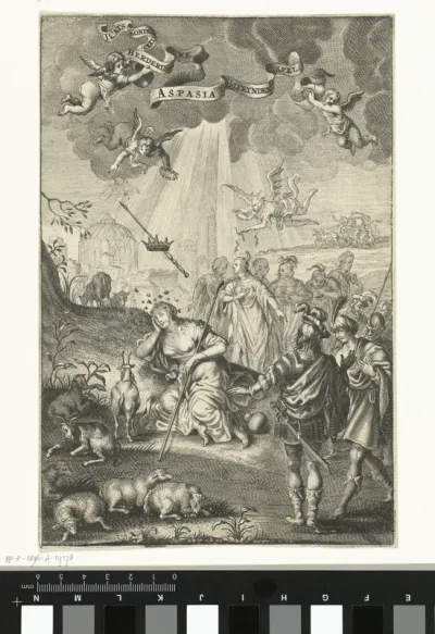 Titelpagina voor: Jacob Cats, Koningklyke herderin Aspasia, blyeyndig-spel, Amsterdam 1656