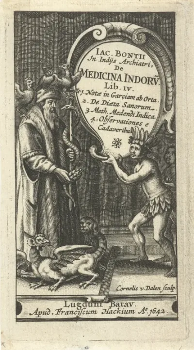 Titelpagina voor: Jacobus Bontius, De medicina Indorum, 1642