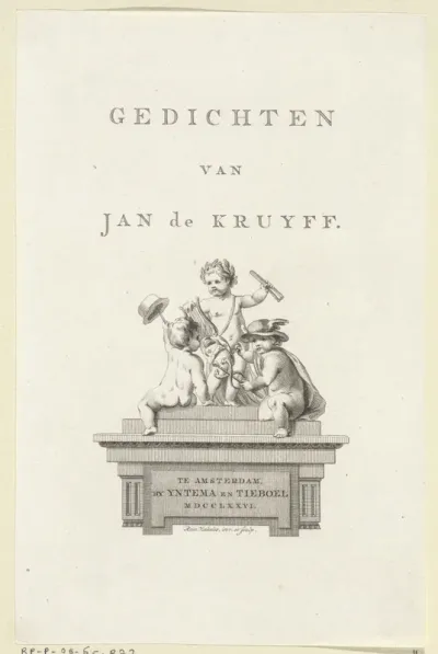 Titelpagina voor: Jan de Kruyff, 'Gedichten', 1776