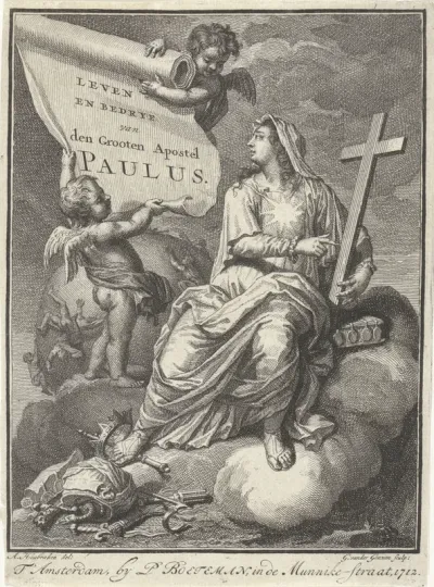 Titelpagina voor Jan van Hoogstraten, De kruisheld, of Het leven van den grooten apostel Paulus, 1712
