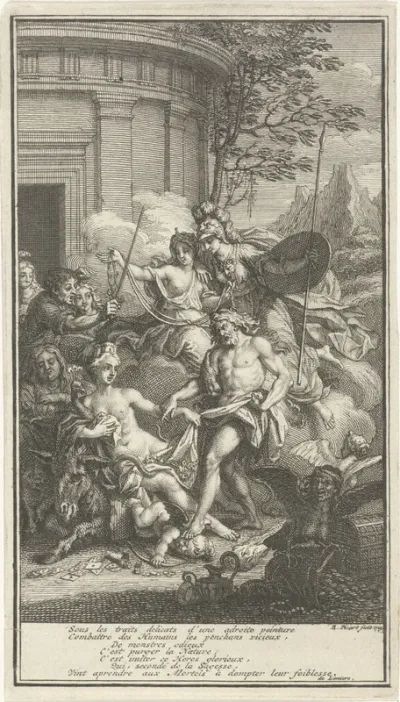 Titelpagina voor: Jean de La Bruyère, Les caracteres de Theophraste, 1731