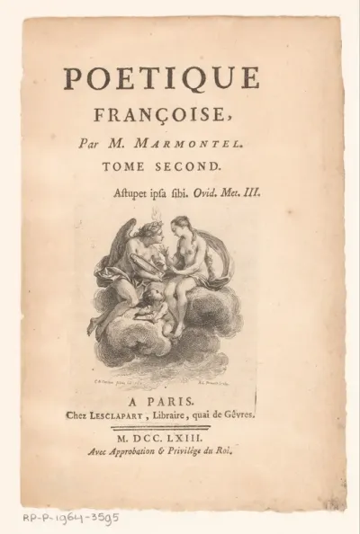 Titelpagina voor: Jean-François Marmontel, Poétique françoise, 1763