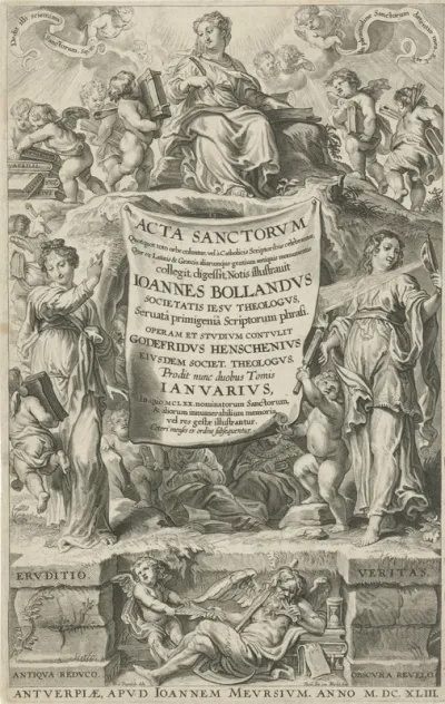 Titelpagina voor: Joannes Bollandus, Acta sanctorvm (...) ianvarivs, 1643