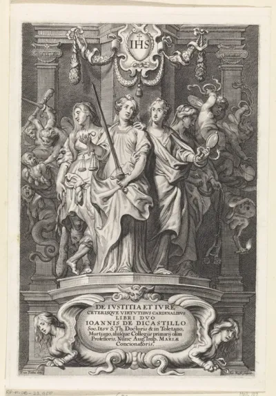 Titelpagina voor: Joannes de Dicastillo, De justitia et jure ceterisque virtutibus cardinalibus libri duo, 1641