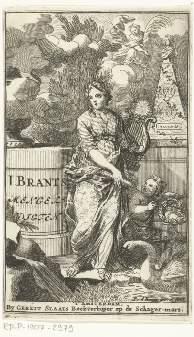 Titelpagina voor Johannes Brandt, Mengeldichten, Amsterdam, 1701