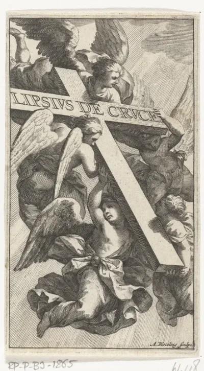 Titelpagina voor: Justus Lipsius, De crvce libri tres. Amsterdam, 1670