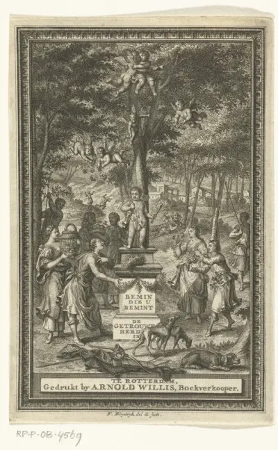Titelpagina voor: K.J. de With, De getrouwe herderin. Lantspel, Rotterdam 1719