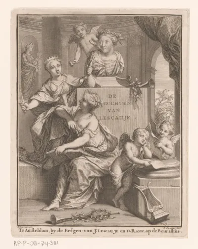 Titelpagina voor: Katharyne Lescailje, De Mengelpoëzy van Katharyne Lescailje, 1731