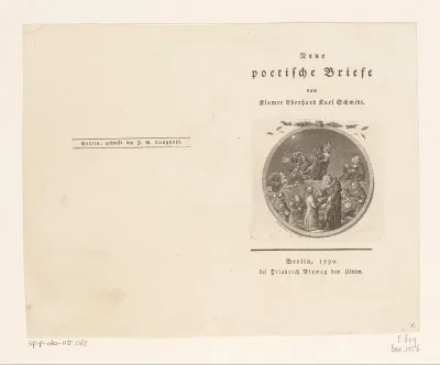 Titelpagina voor: Klamer Eberhard Karl Schmidt, Neue poetische Briefe, 1790