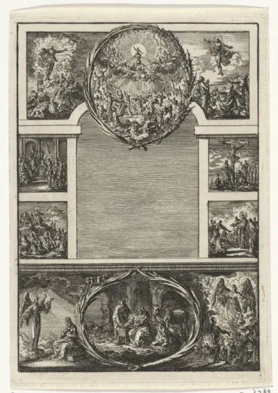 Titelpagina voor: Kornelis van Hoek's 'De vernederde en verhoogde Kristus', 1706