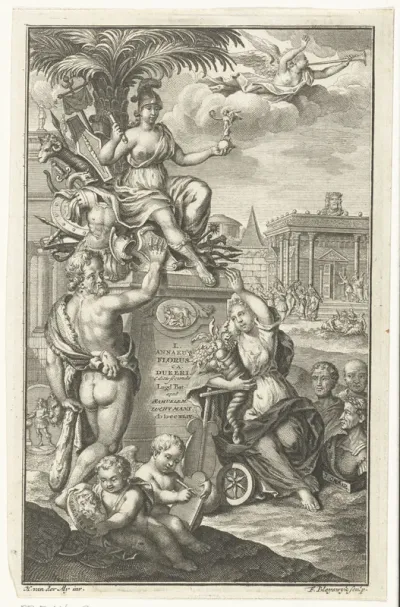 Titelpagina voor: L. Annaeus Florus, Epitome rerum Romanarum, Leiden 1744