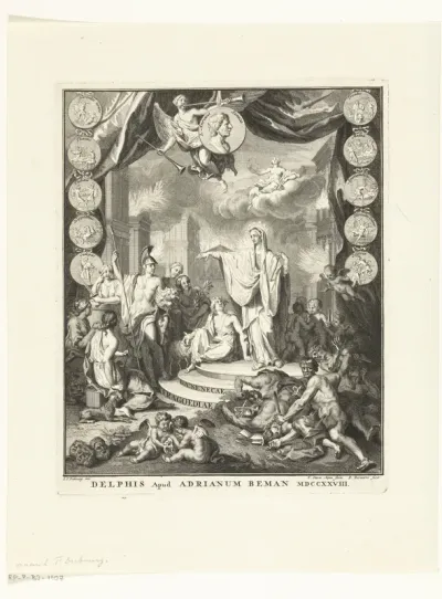 Titelpagina voor L. Annaeus Seneca, Tragoediae, Delft, 1728