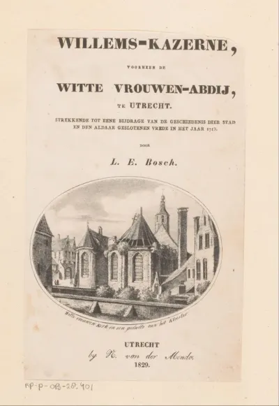 Titelpagina voor: L.E. Bosch, Willems-kazerne etc. 1829