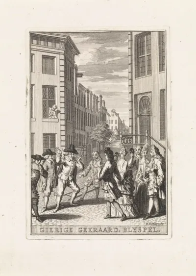 Titelpagina voor: L. F. de Vega Carpio, De malle wedding, óf Gierige Geeraard, 1713
