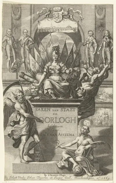 Titelpagina voor: L. van Aitzema, Saken van staet en oorlogh, in, ende omtrent de Vereenigde Nederlanden, 'sGravenhage, 1669