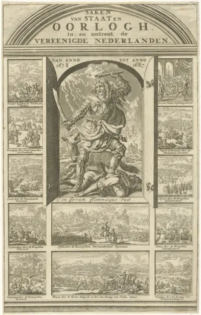 Titelpagina voor: L. van den Bos, Historien onses tyds, dl. II, 1688
