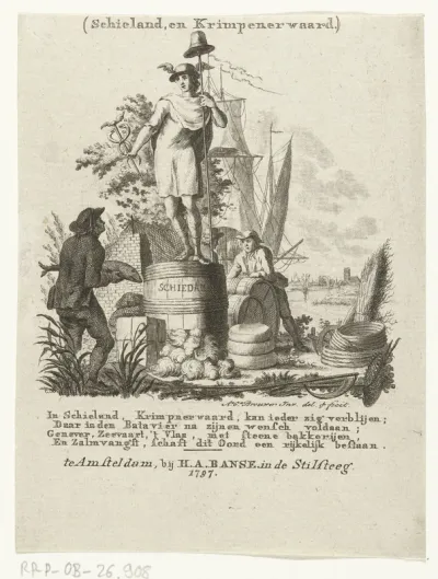 Titelpagina voor: L. van Ollefen, De Nederlandsche stad- en dorpbeschrijver. Deel 5. Amsterdam: 1797