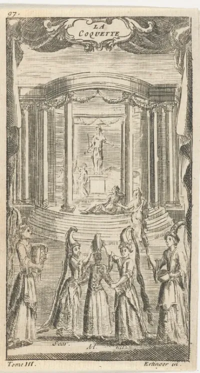 Titelpagina voor La Coquette, in Le Théâtre Italien de Gherardi, Parijs 1700