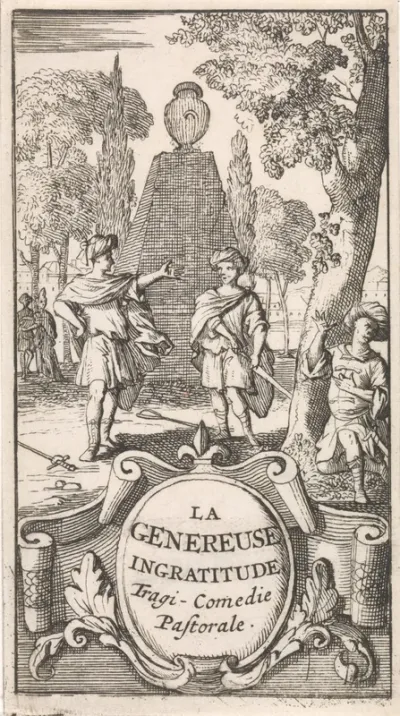 Titelpagina voor "La Genereuse Ingratitude", in: P. Quinault, Le theatre, deel II, 1697