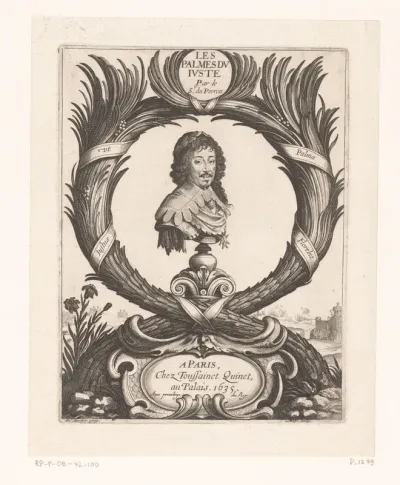 Titelpagina voor: Le Hayer du Perron. Les palmes du Juste. Poeme historique (...), 1635