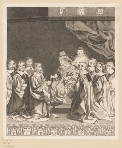 Titelpagina voor: Les Ordonnances Royaux sur le faict et la jurisdiction de la prevosté des marchands et eschevinage de la ville de Paris, 1643