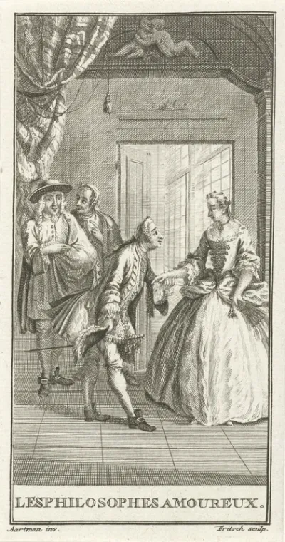 Titelpagina voor: Les philosophes amoureux. Comedie en vers, 1733