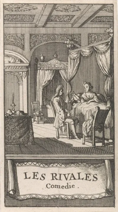 Titelpagina voor "Les Rivales", in: P. Quinault, Le theatre, deel II, 1697