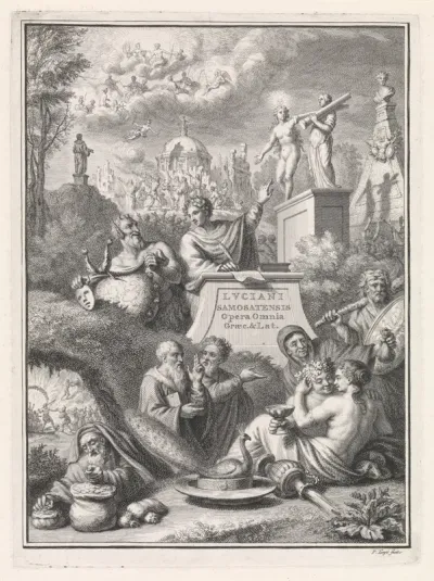 Titelpagina voor: Lucianus Samosatenis, Opera, 1743