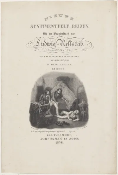 Titelpagina voor: Ludwig Rellstab, Nieuwe Sentimenteele Reizen, 1838