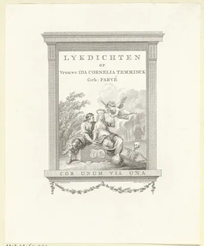 Titelpagina voor: 'Lykdichten op Vrouwe Ida Cornelia Temminck'