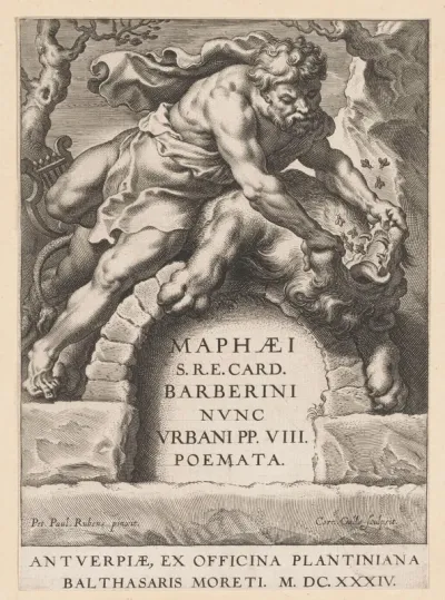 Titelpagina voor: M. Barberini, Poemata, Antwerpen: 1634