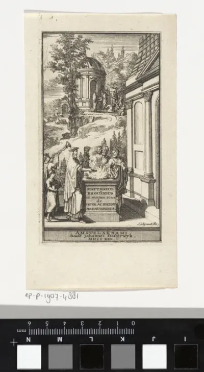 Titelpagina voor: M. Brouërius van Nidek, De populorum veterum ac recentiorum adorationibus dissertatio, 1713