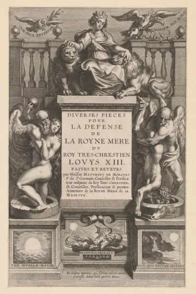 Titelpagina voor: M. de Morgues, Diverses Pièces pour la défense de la royne mere, Antwerpen: 1637