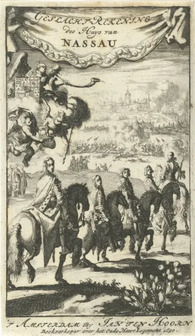 Titelpagina voor: M. Smallegange, Geslacht-rekening der doorluchtigste vorsten van Nassau, 1690