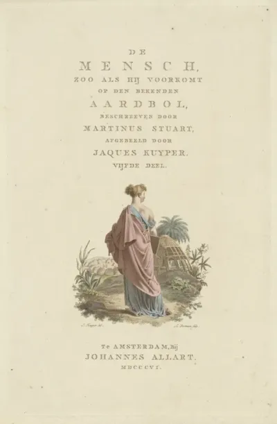 Titelpagina voor: M. Stuart, De mensch, zoo als hij voorkomt op den bekenden aardbol, 1806