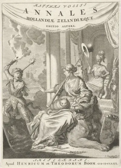 Titelpagina voor: M. Vossius, Annales Hollandiae Zelandiaeque, 1680