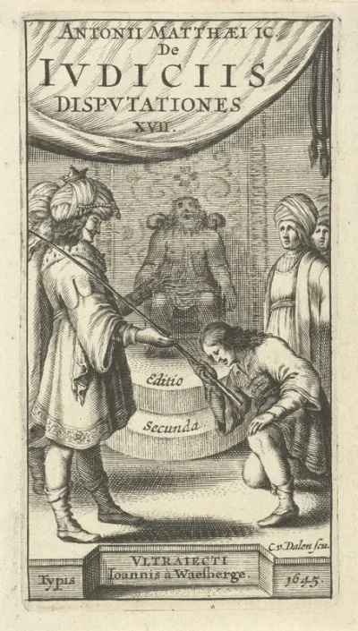Titelpagina voor: Matthaeus II, Antonius. De iudiciis disputationes XVII, 1645