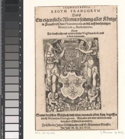 Titelpagina voor: Michael Eizinger, Könige in Frankreich, 1598
