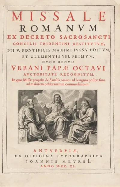 Titelpagina voor: Missale Romanun, 1640