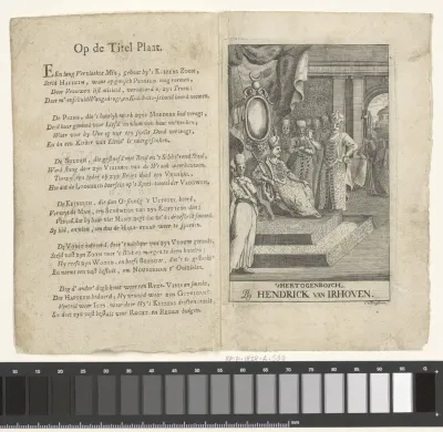 Titelpagina voor: Munsi Sayk Sardar, Historie van de sultane van Persien, en van de visiren. ofte Zeer aangename Turksche vertellingen, Den Bosch 1744