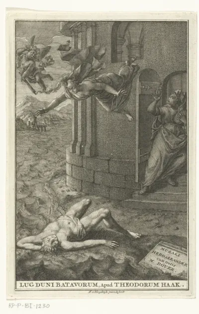 Titelpagina voor: Musaeus, Grammaticus, De Herone et Leandro carmen, Leiden 1737