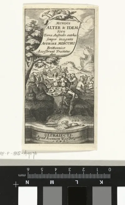Titelpagina voor: Mvndvs alter et idem. Sive Terra Australis antehac semper incognita, Utrecht 1643