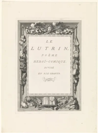 Titelpagina voor: N. Boileau, Le Lutrin, 1728