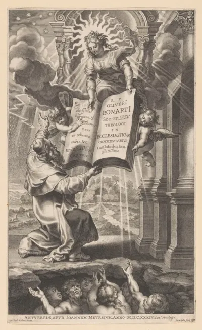 Titelpagina voor: O. Bonnaerts, In ecclesiasticum commentarius. Antwerpen: 1634