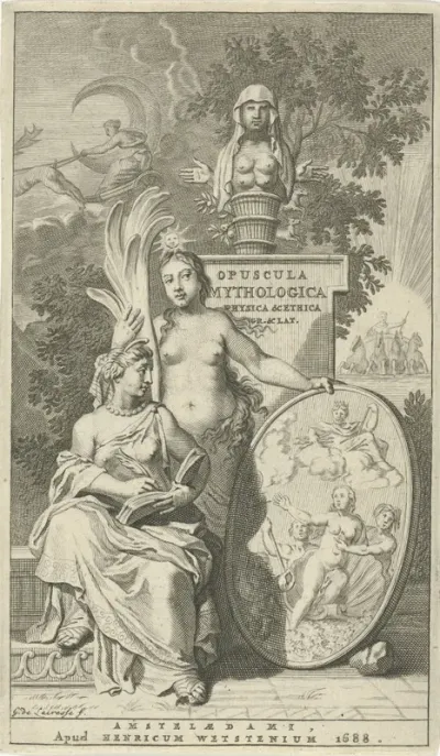 Titelpagina voor Opuscula mythologica physica et ethica , 1688