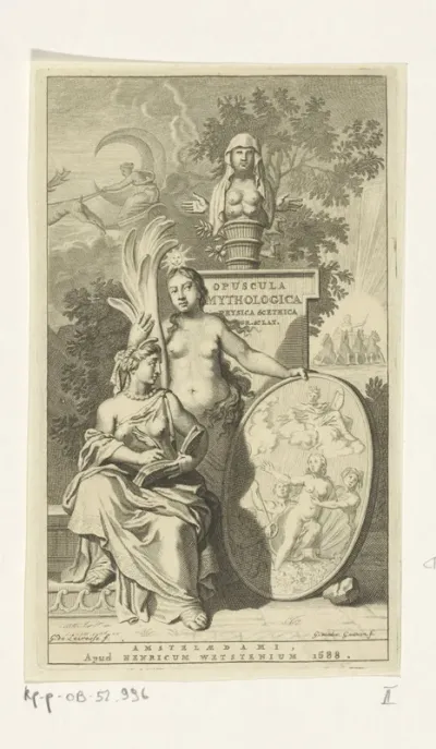 Titelpagina voor Opuscula mythologica physica et ethica , 1688